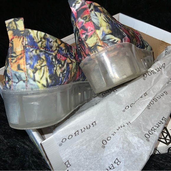 Bamboo platform loafers, size 9 - Picture 2 of 5